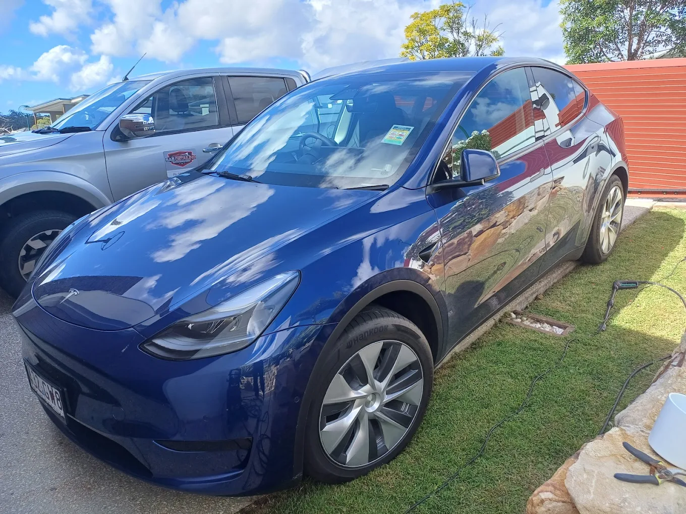 Tesla Model Y electric vehicle detailing