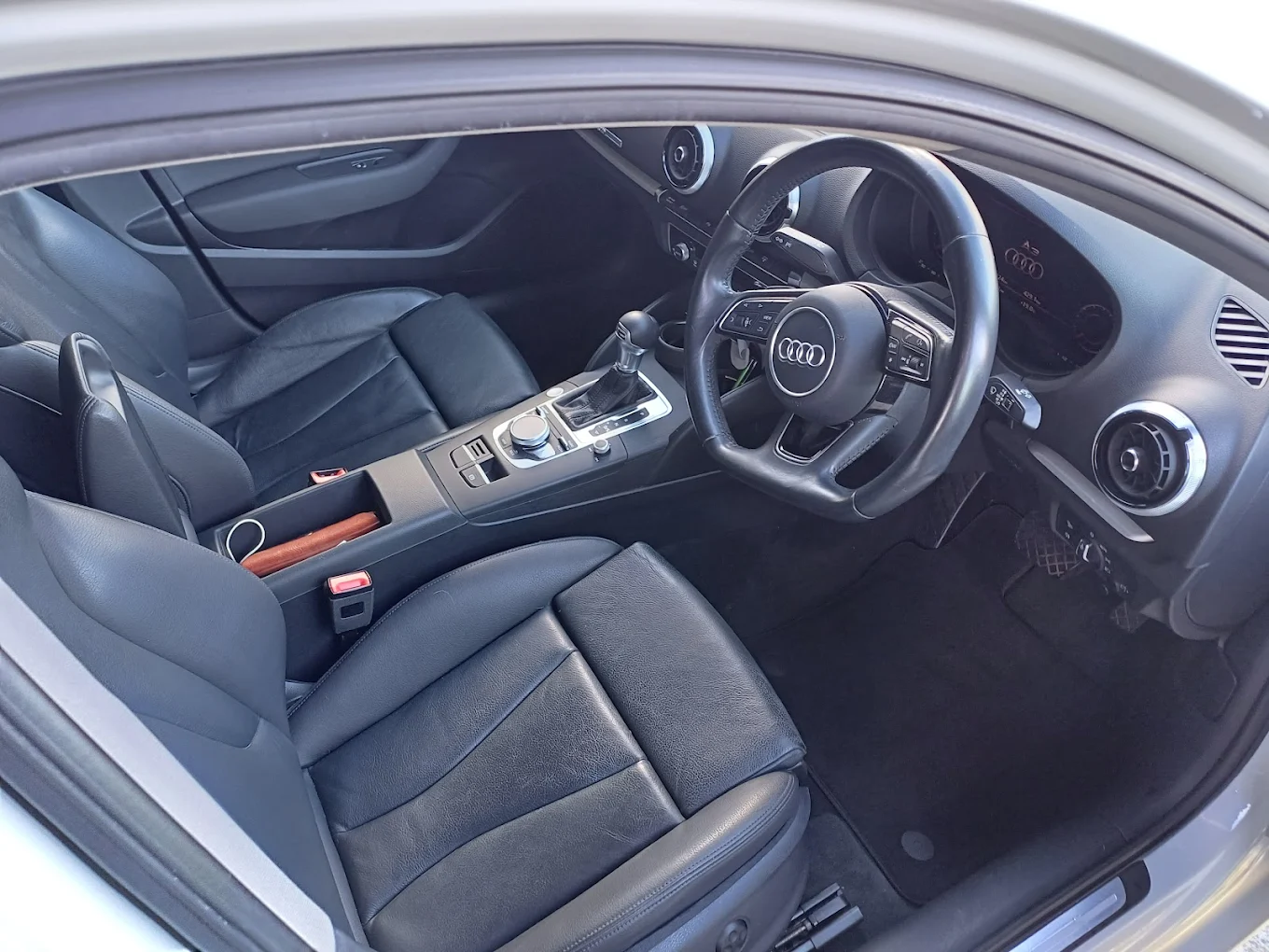 Audi A3 interior detailing - leather and dashboard cleaning